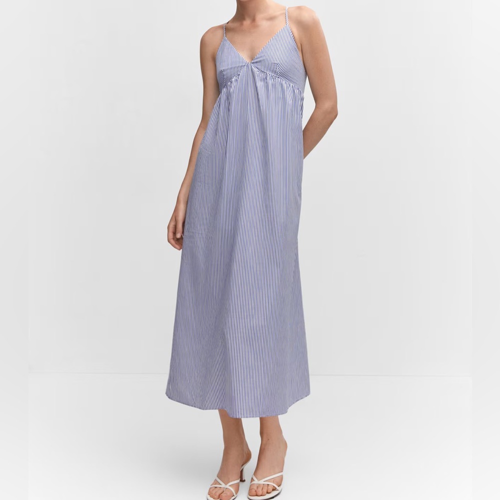 Striped Midi Sundress from MANGO